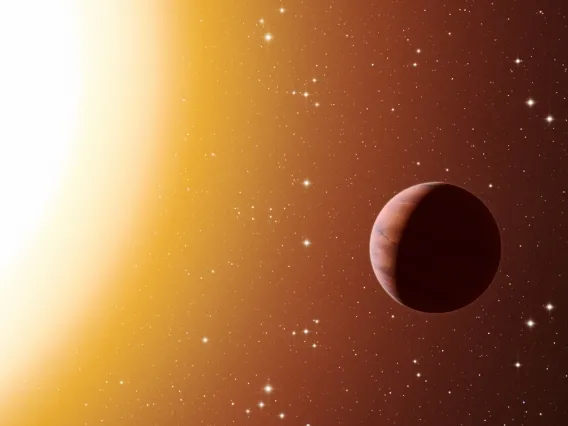 artist’s impression of a hot Jupiter planet