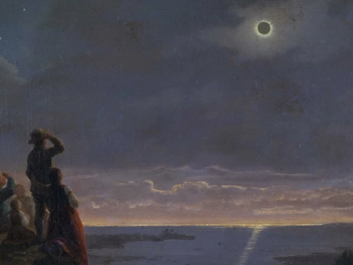 A painting titled "Solar Eclipse" by Swedish artist Bengt Nordenberg